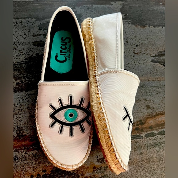 🩵🤍🖤👁️CIRCUS By Sam Edelman Eye Lash Espadrilles - Picture 2 of 6
